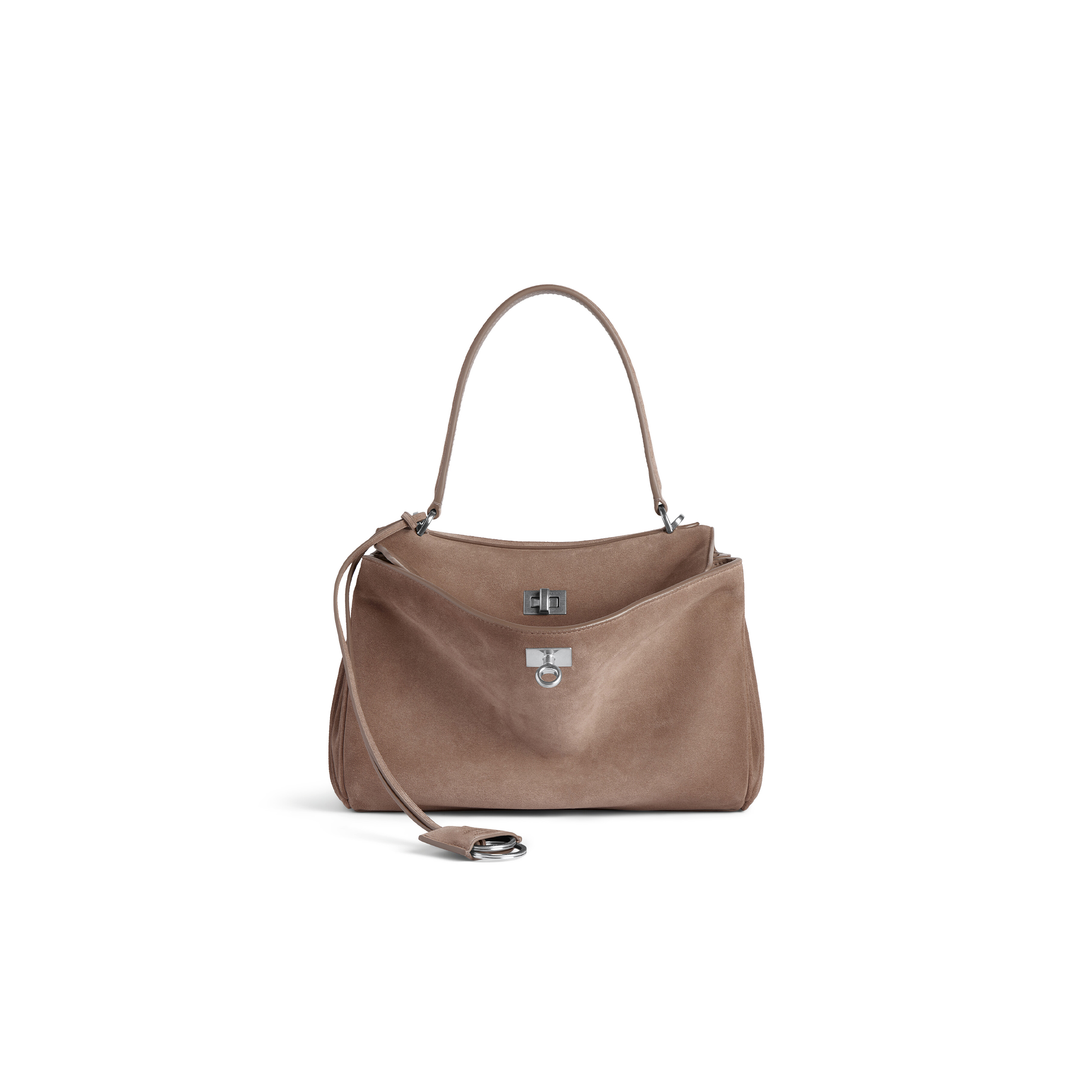 BALENCIAGA WOMEN'S RODEO HANDBAG SMALL IN SESAME 7897792AB4G2914 (27*20*10cm)